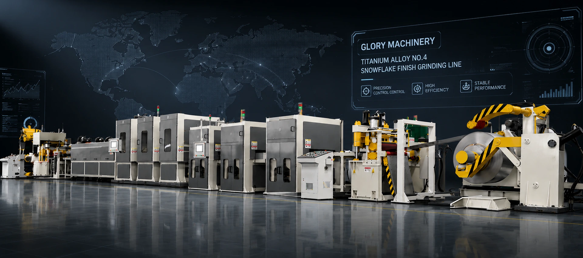 Línea de producción de pulido de acero inoxidable GLORY MACHINERY
